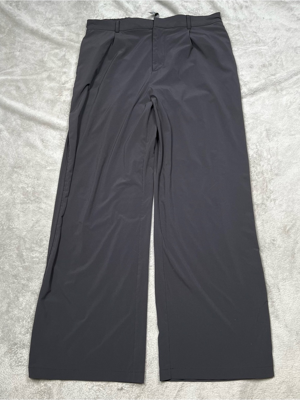 Vuori Villa Pleated Wide Leg Trouser Pants Womens XXL Gray Stretch Baggy VW4086
